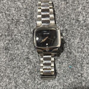 Nixon Silver Metal Watch with Black Dial